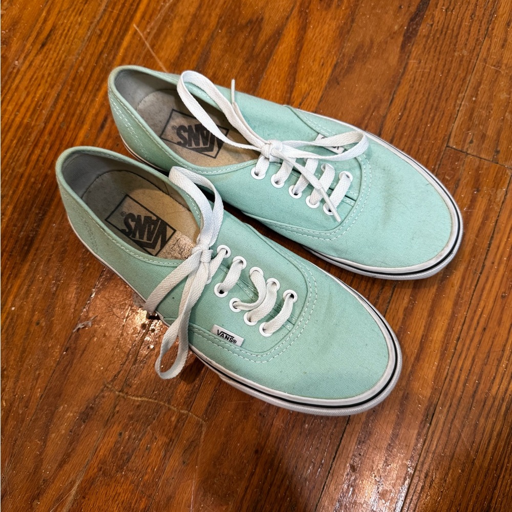 Vans Light Green Canvas Sneakers